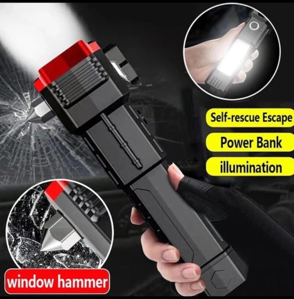 High-power Led Torch Light Rechargeable Flashlight & Power Bank To Charge the Phone With Box (random Color)