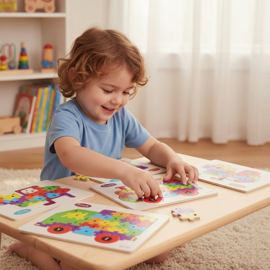 Wooden Alphabet Puzzle Board – Premium A-Z English Letters Learning Toy for Kids